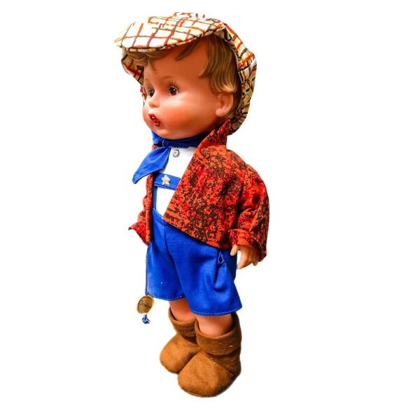 Vintage Goebel M.J. Hummel Rubber Doll Boy with Candle Germany - Picture 4 of 4